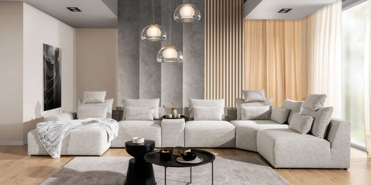 Koppla – 5-sits modulsoffa (SV + RD + PANEL + RD + HXL + RHÖ)