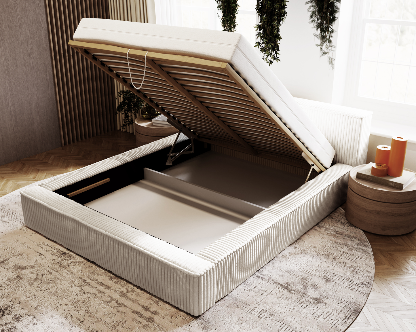 Blunda - Sängram med förvaring