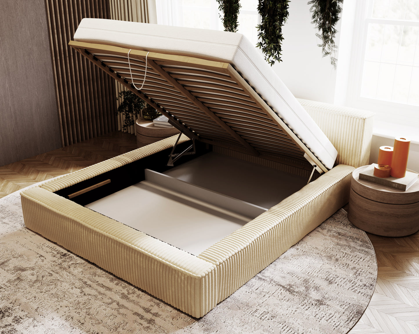 Blunda - Sängram med förvaring