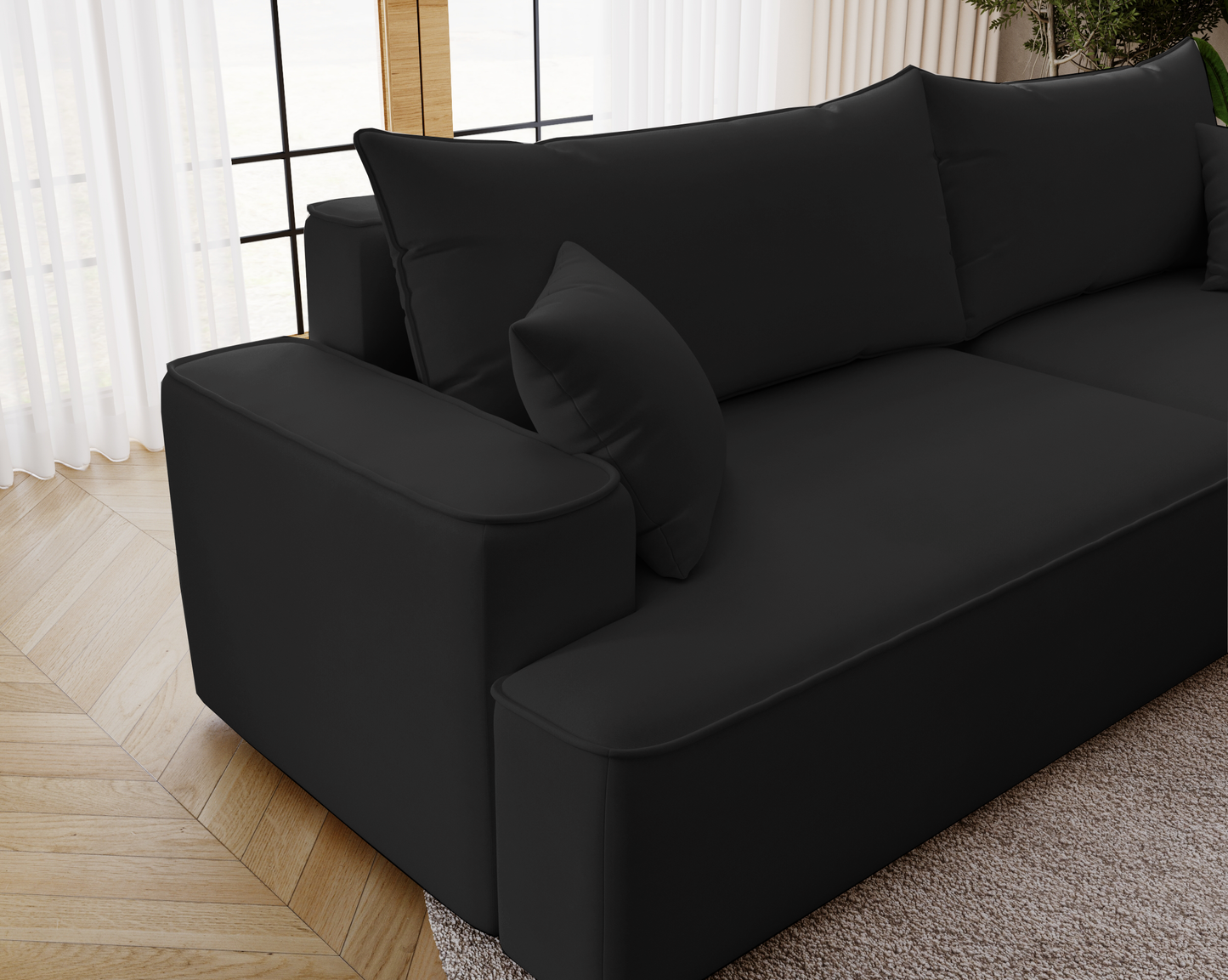 Briset - Bäddsoffa med förvaring - Hörnsoffa