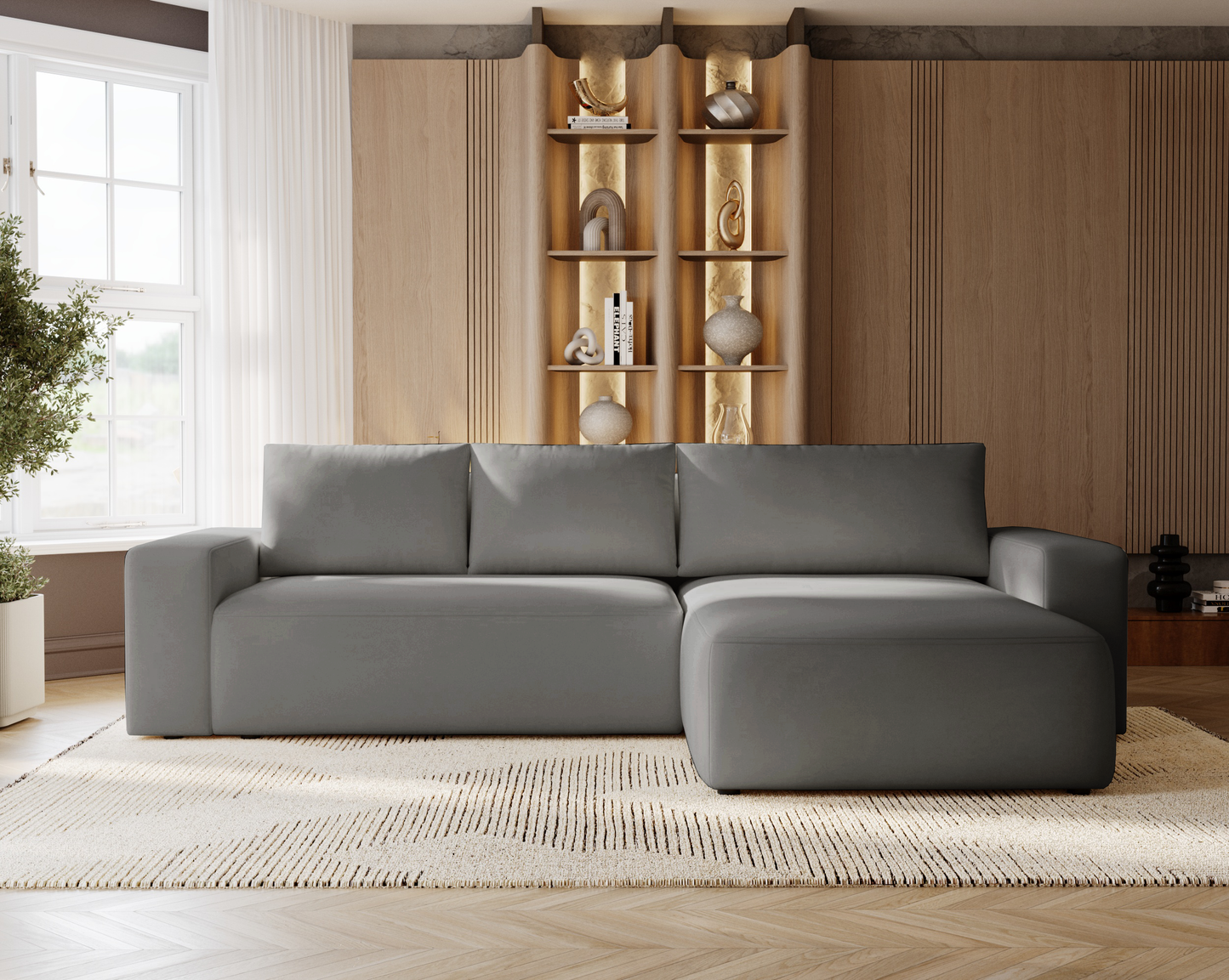 Famnen - Bäddsoffa med förvaring - Hörnsoffa