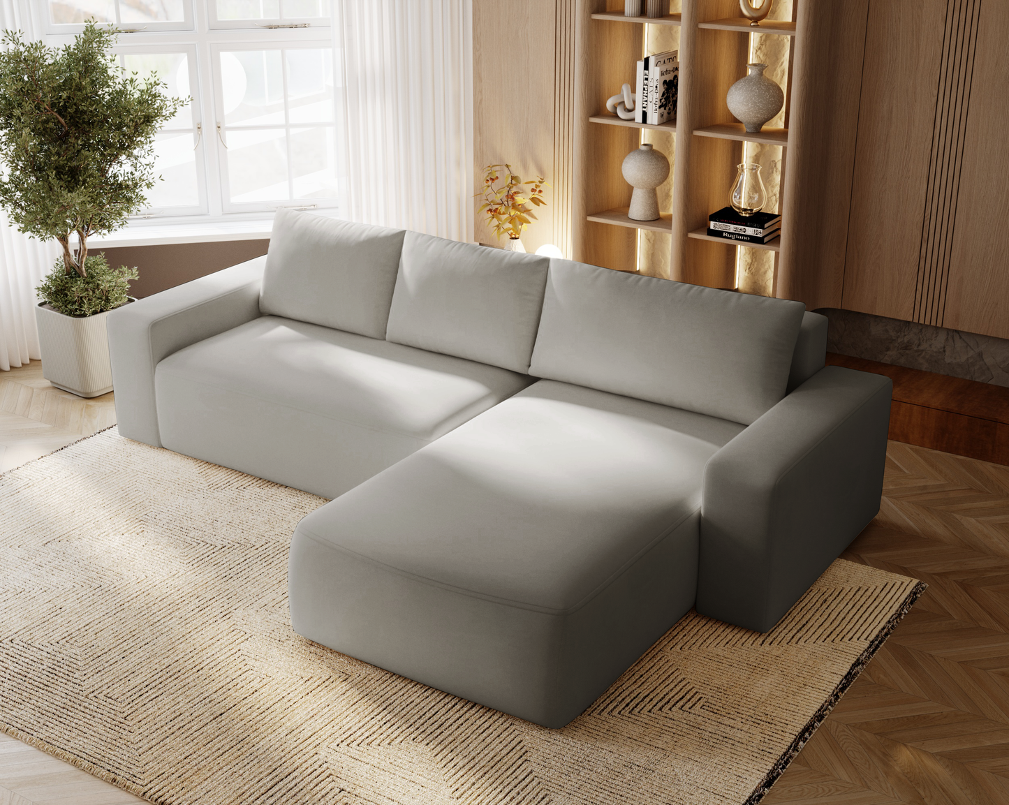 Famnen - Bäddsoffa med förvaring - Hörnsoffa