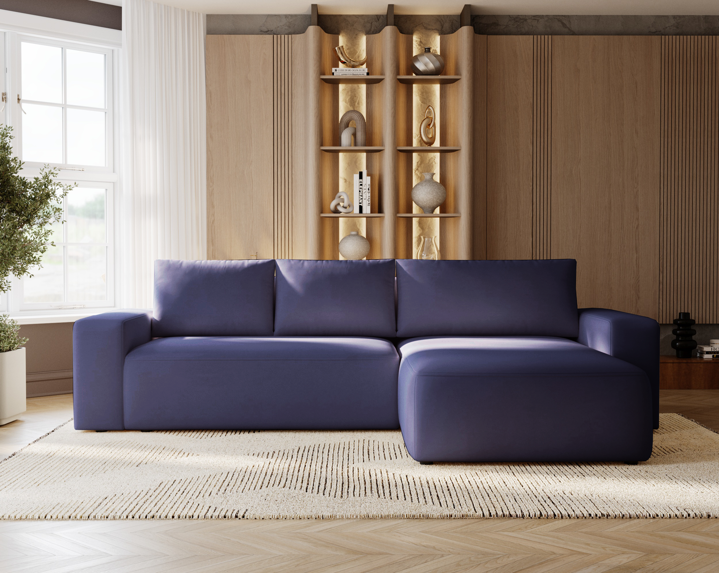 Famnen - Bäddsoffa med förvaring - Hörnsoffa