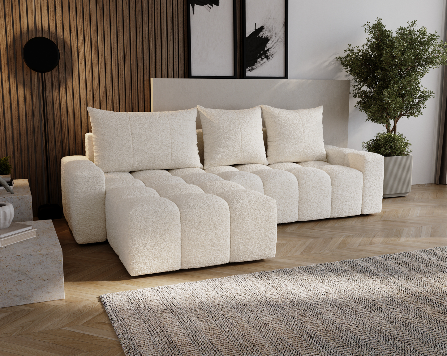 Glänta - Bäddsoffa med förvaring - Hörnsoffa