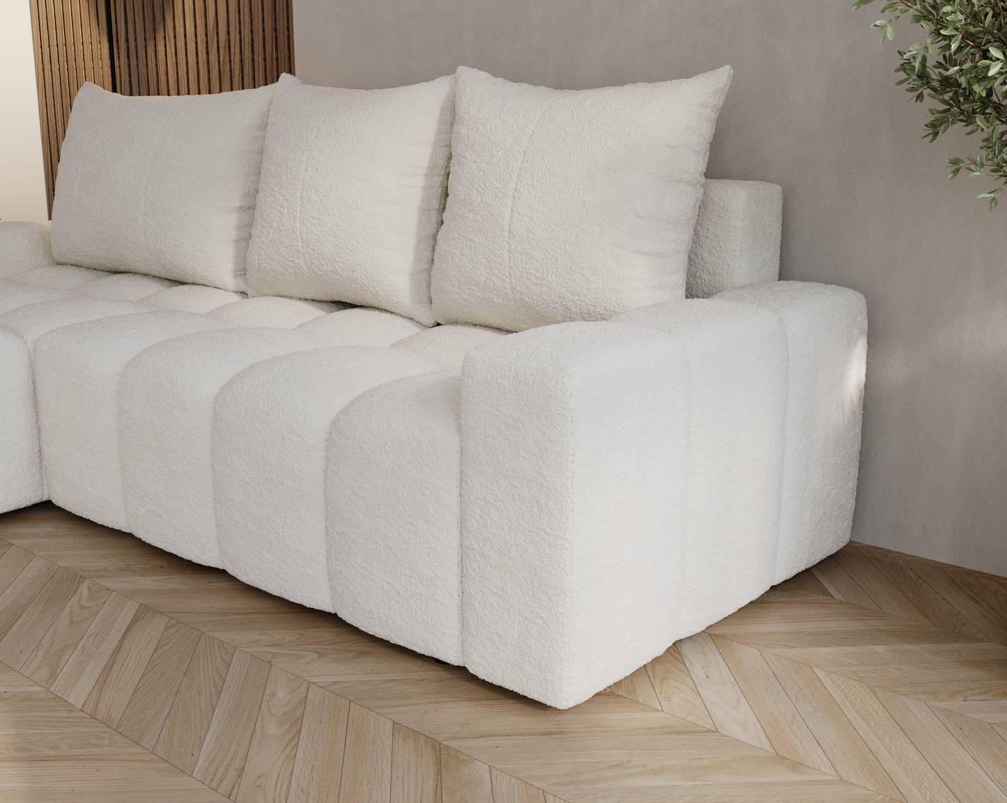 Glänta - Bäddsoffa med förvaring - Hörnsoffa