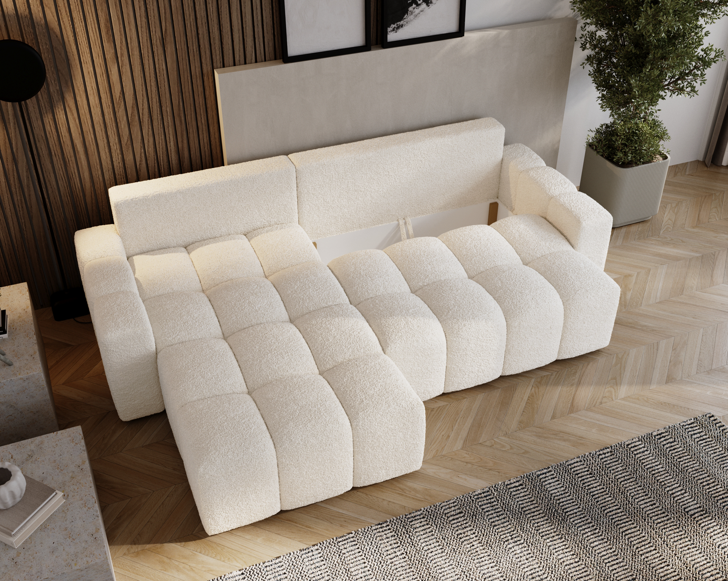 Glänta - Bäddsoffa med förvaring - Hörnsoffa