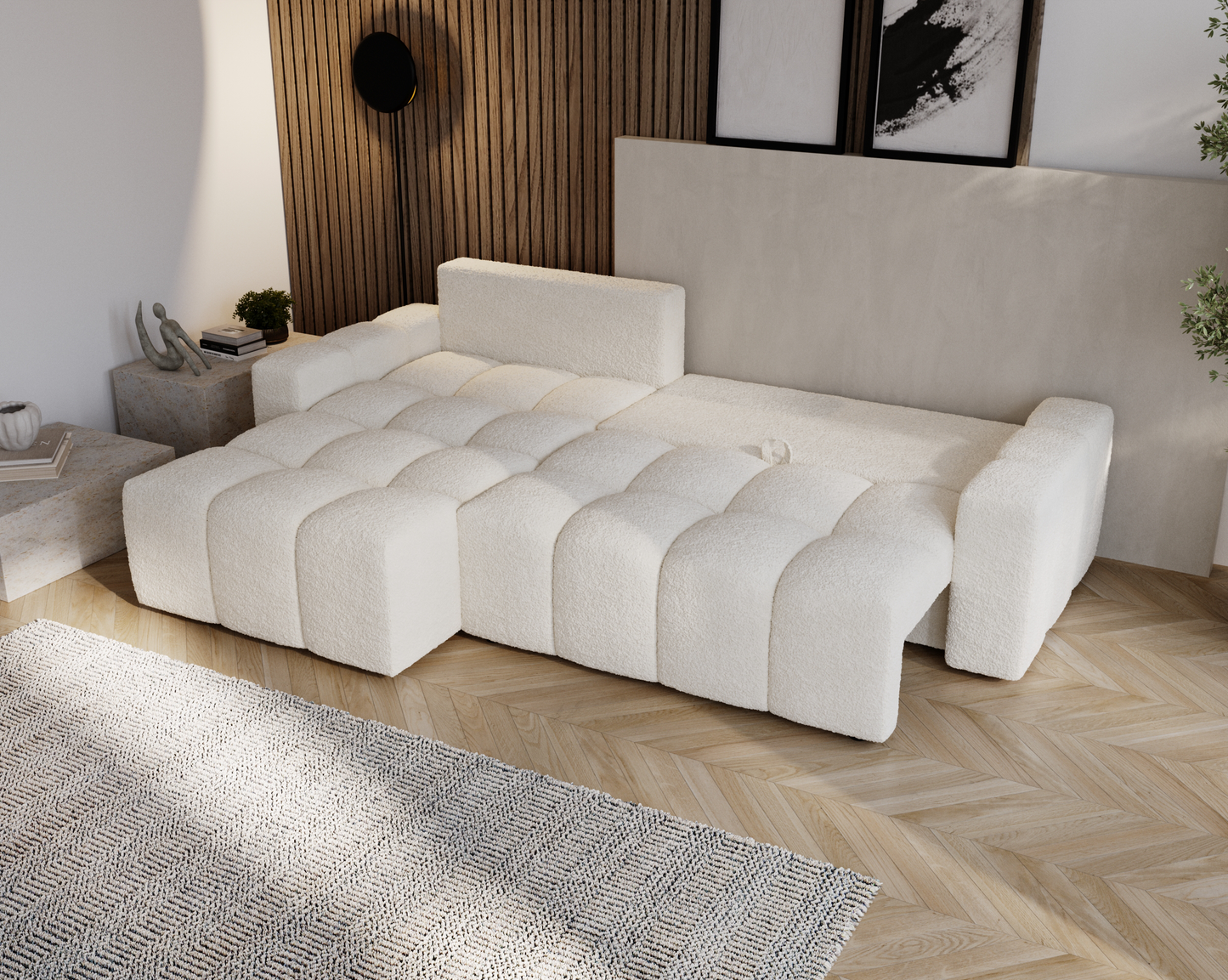 Glänta - Bäddsoffa med förvaring - Hörnsoffa