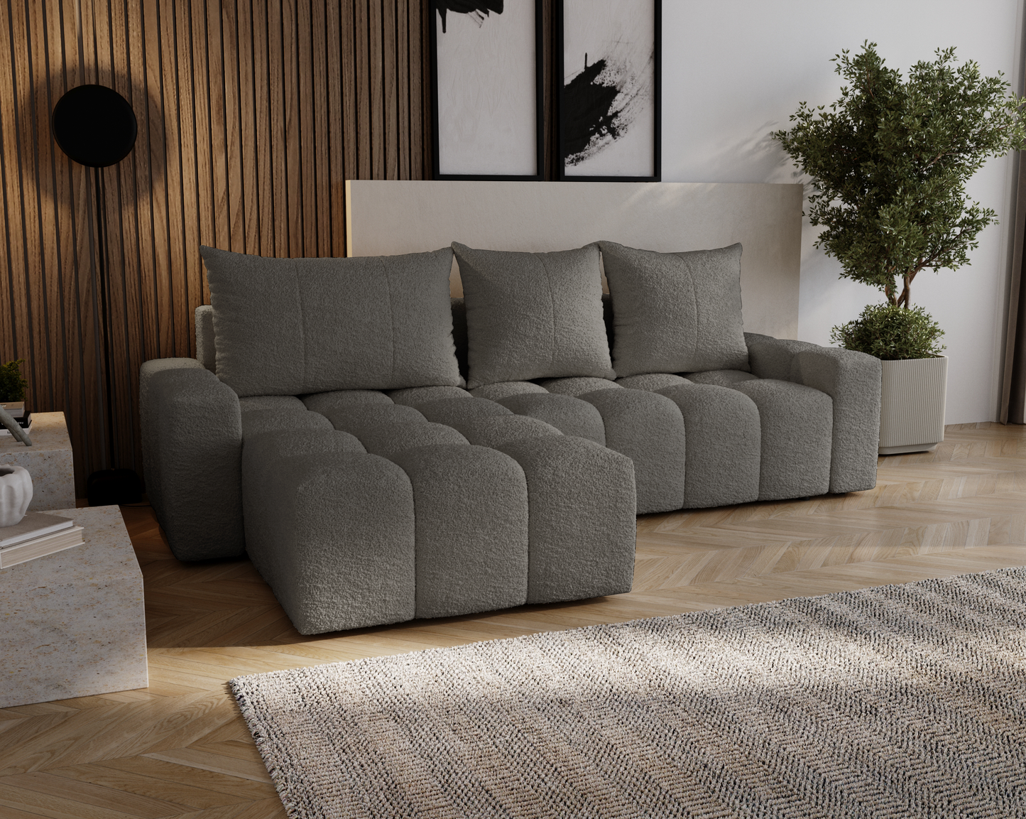 Glänta - Bäddsoffa med förvaring - Hörnsoffa