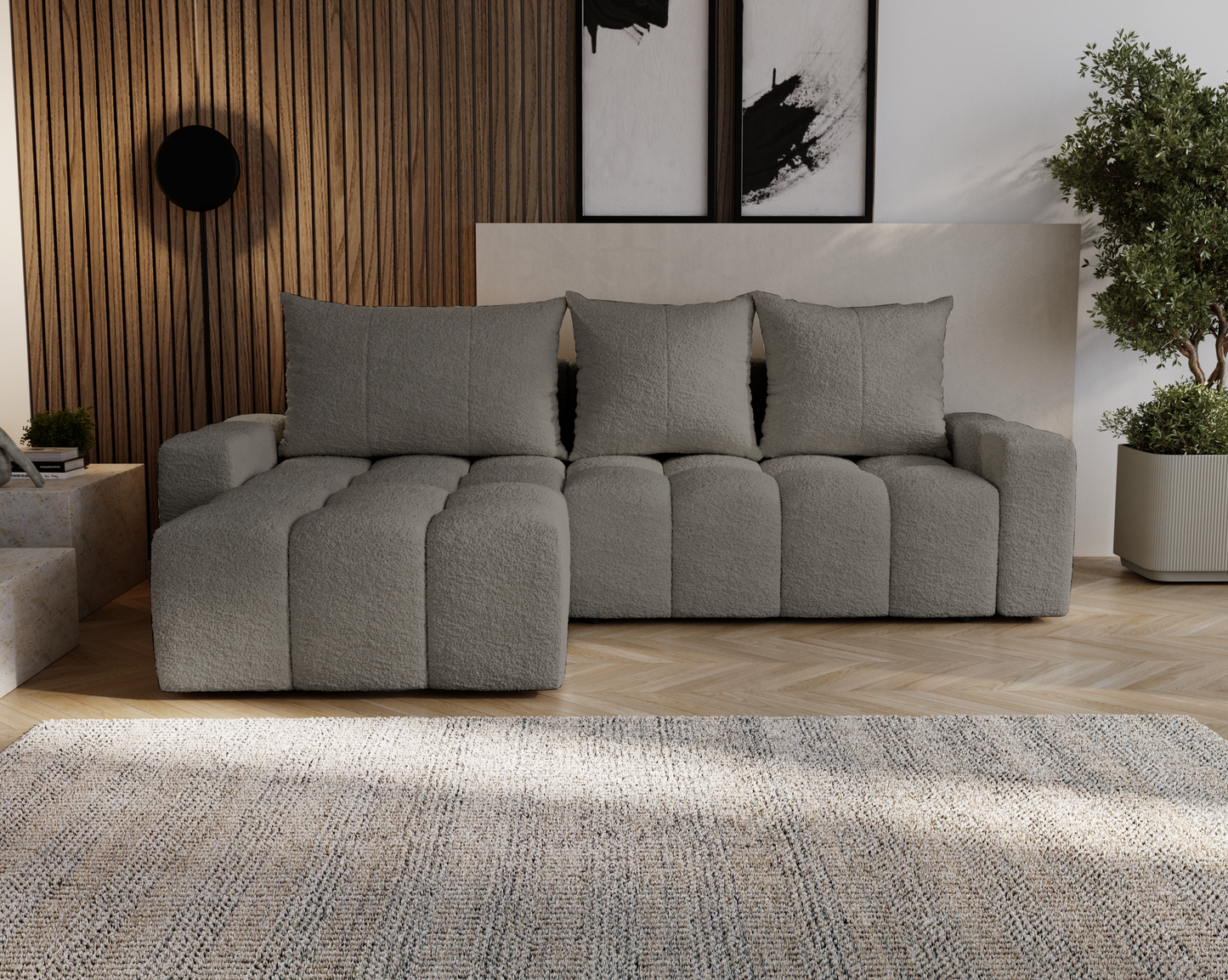 Glänta - Bäddsoffa med förvaring - Hörnsoffa