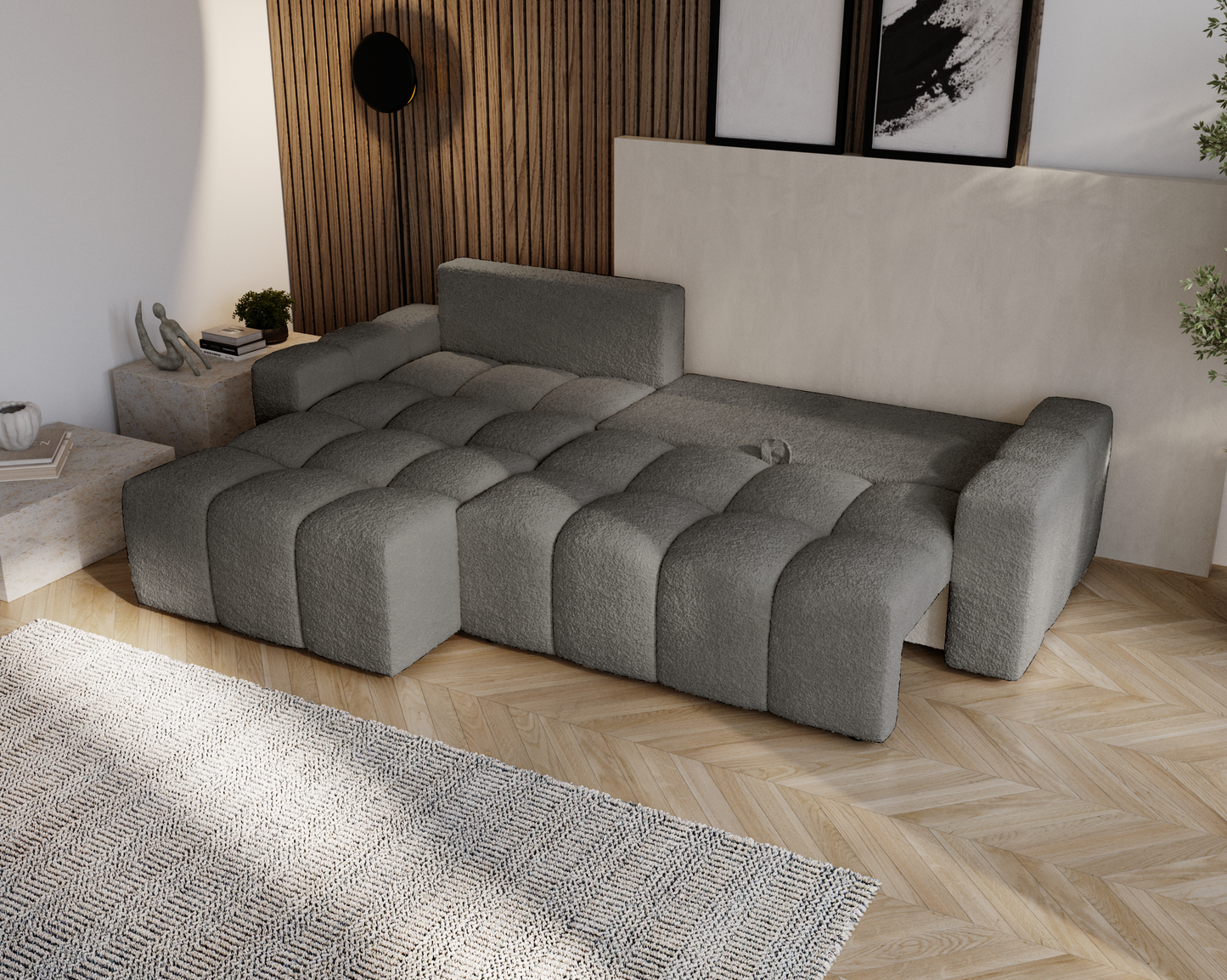 Glänta - Bäddsoffa med förvaring - Hörnsoffa