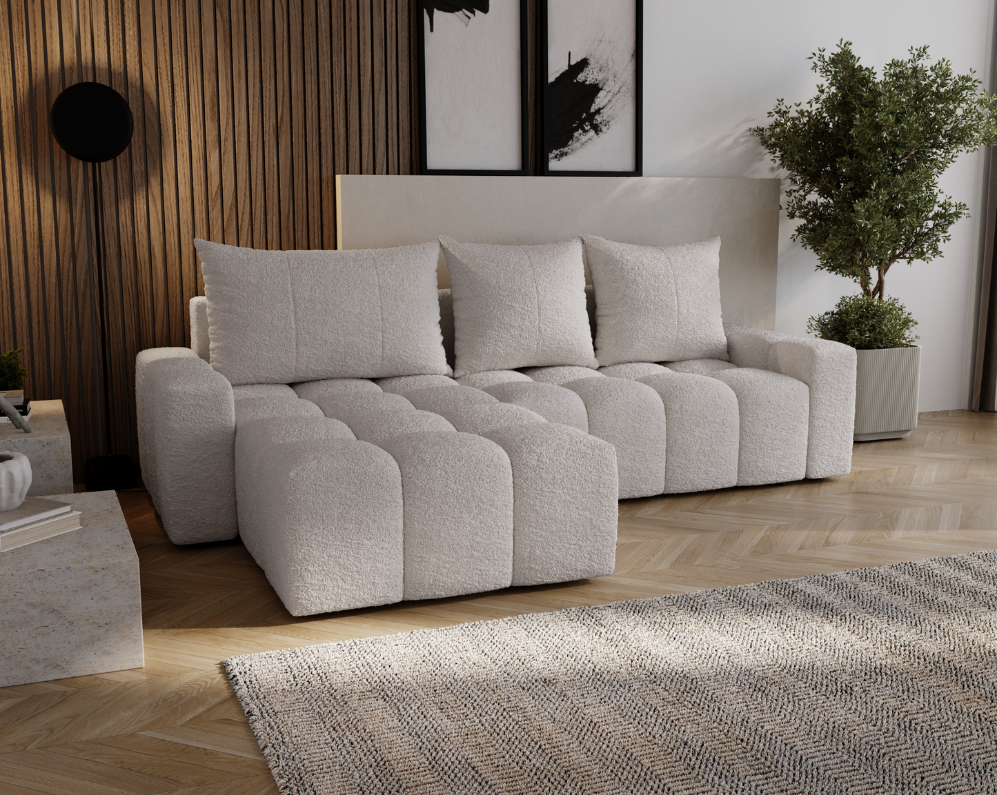 Glänta - Bäddsoffa med förvaring - Hörnsoffa