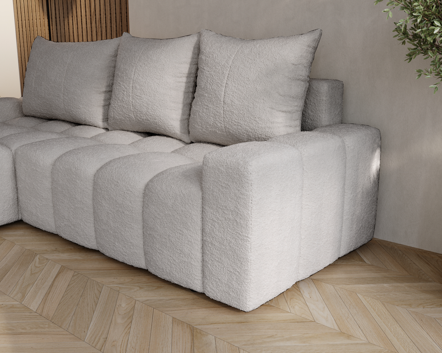 Glänta - Bäddsoffa med förvaring - Hörnsoffa