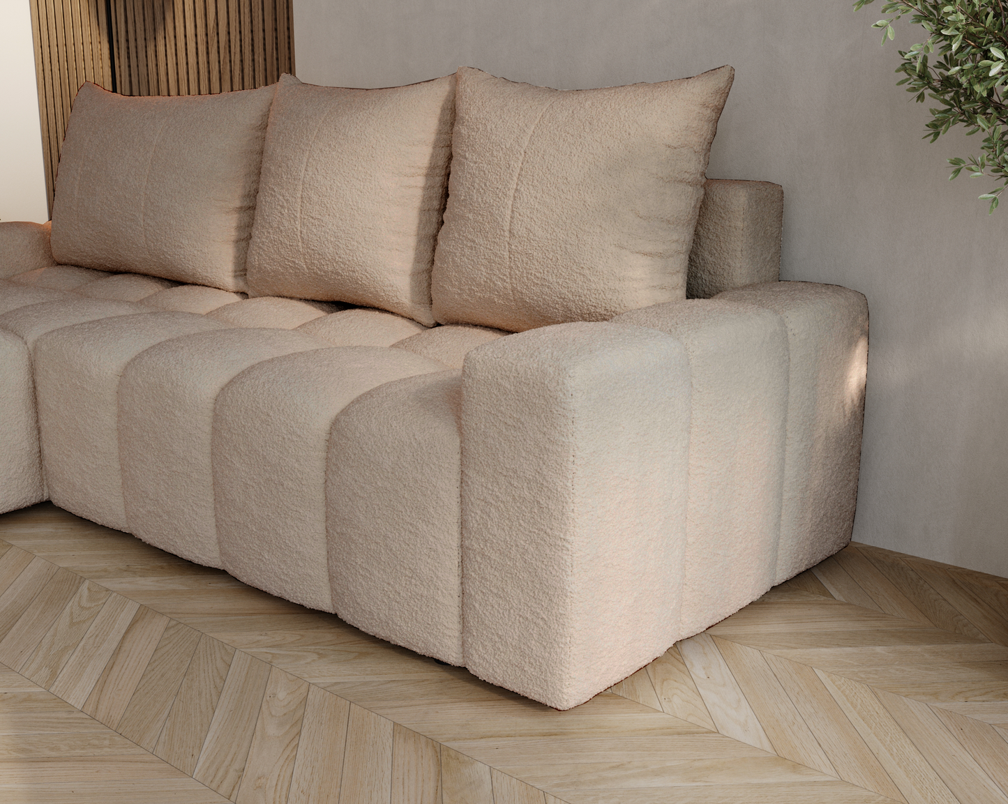 Glänta - Bäddsoffa med förvaring - Hörnsoffa