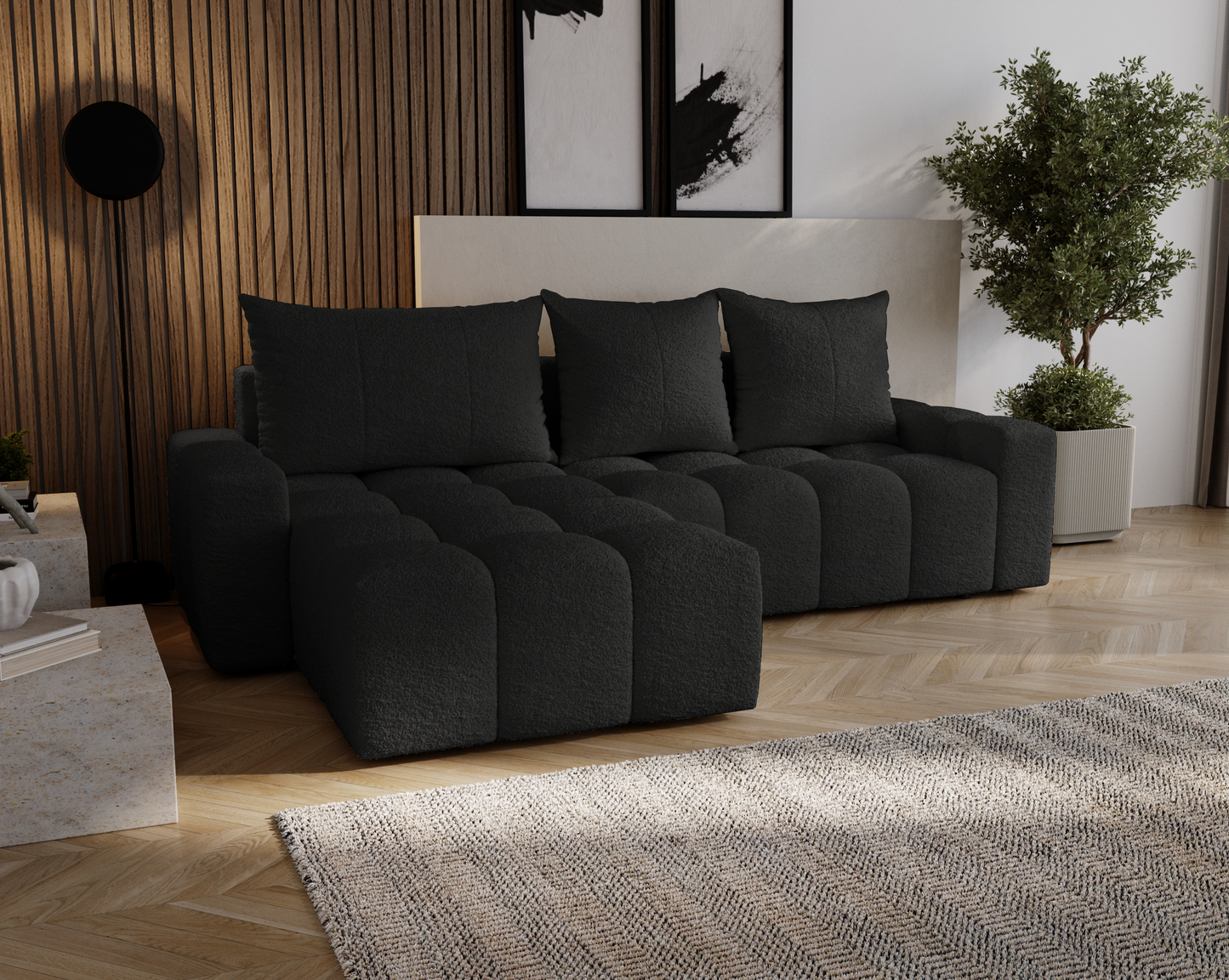 Glänta - Bäddsoffa med förvaring - Hörnsoffa