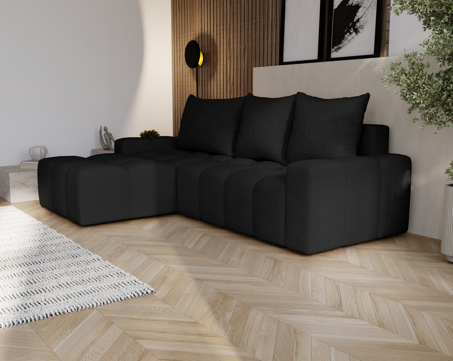 Glänta - Bäddsoffa med förvaring - Hörnsoffa