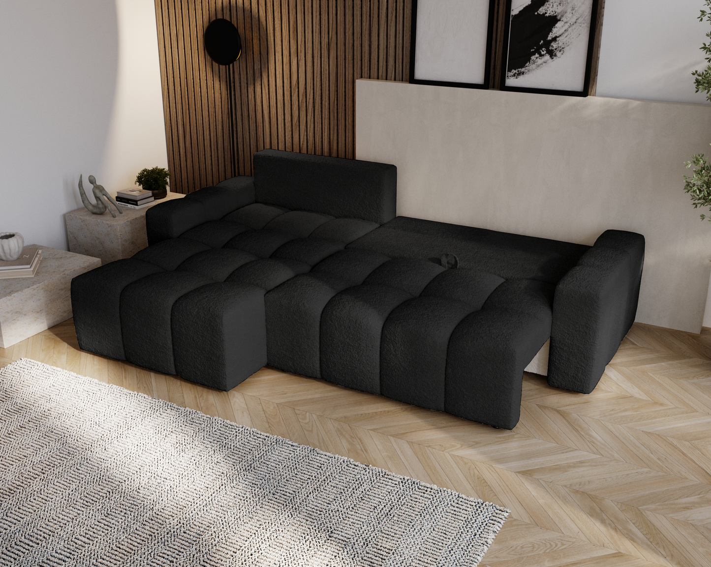 Glänta - Bäddsoffa med förvaring - Hörnsoffa