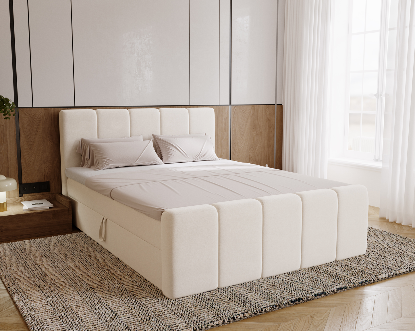 Lugnet - Kontinentalsäng med förvaring