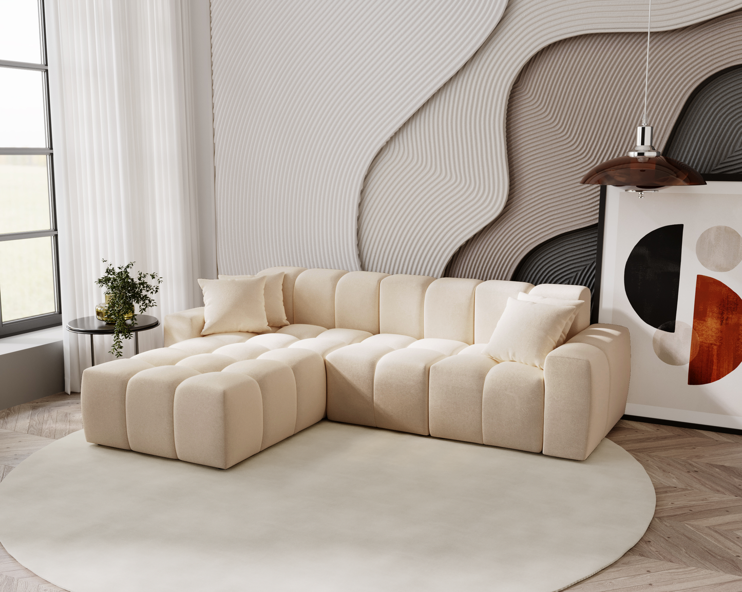 Molnet - Hörnsoffa - Kuddar ingår