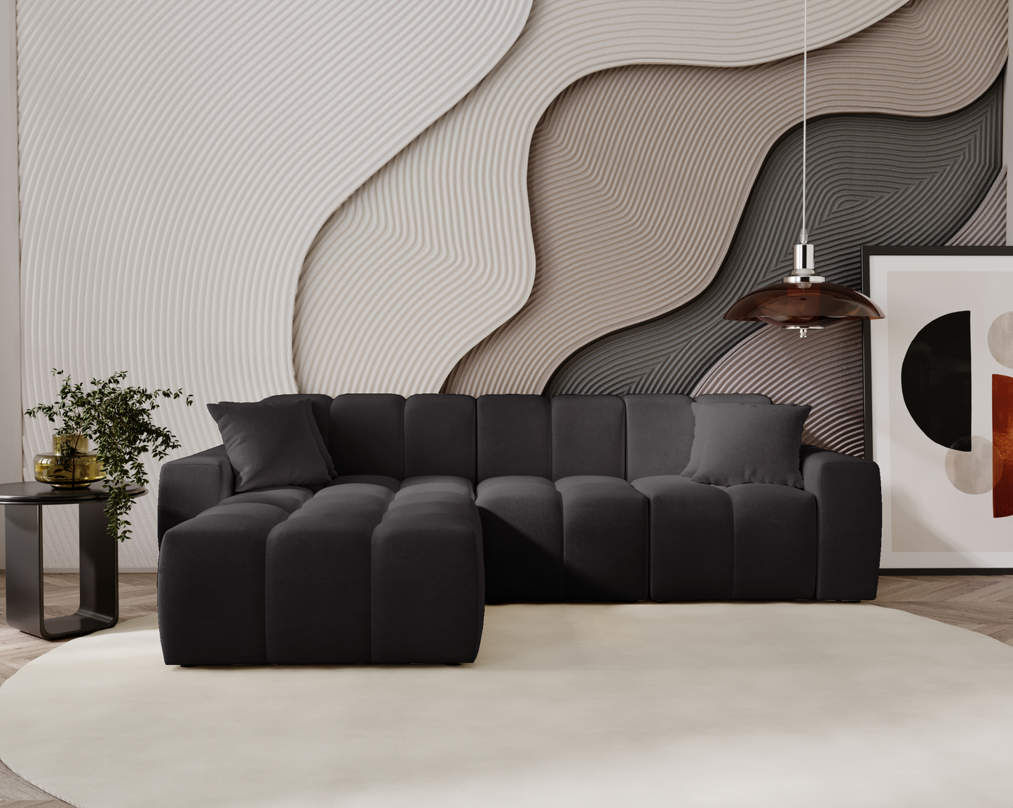 Molnet - Hörnsoffa - Kuddar ingår