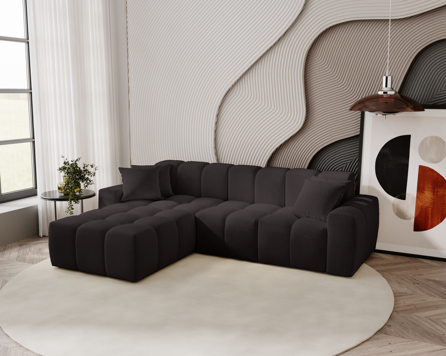 Molnet - Hörnsoffa - Kuddar ingår