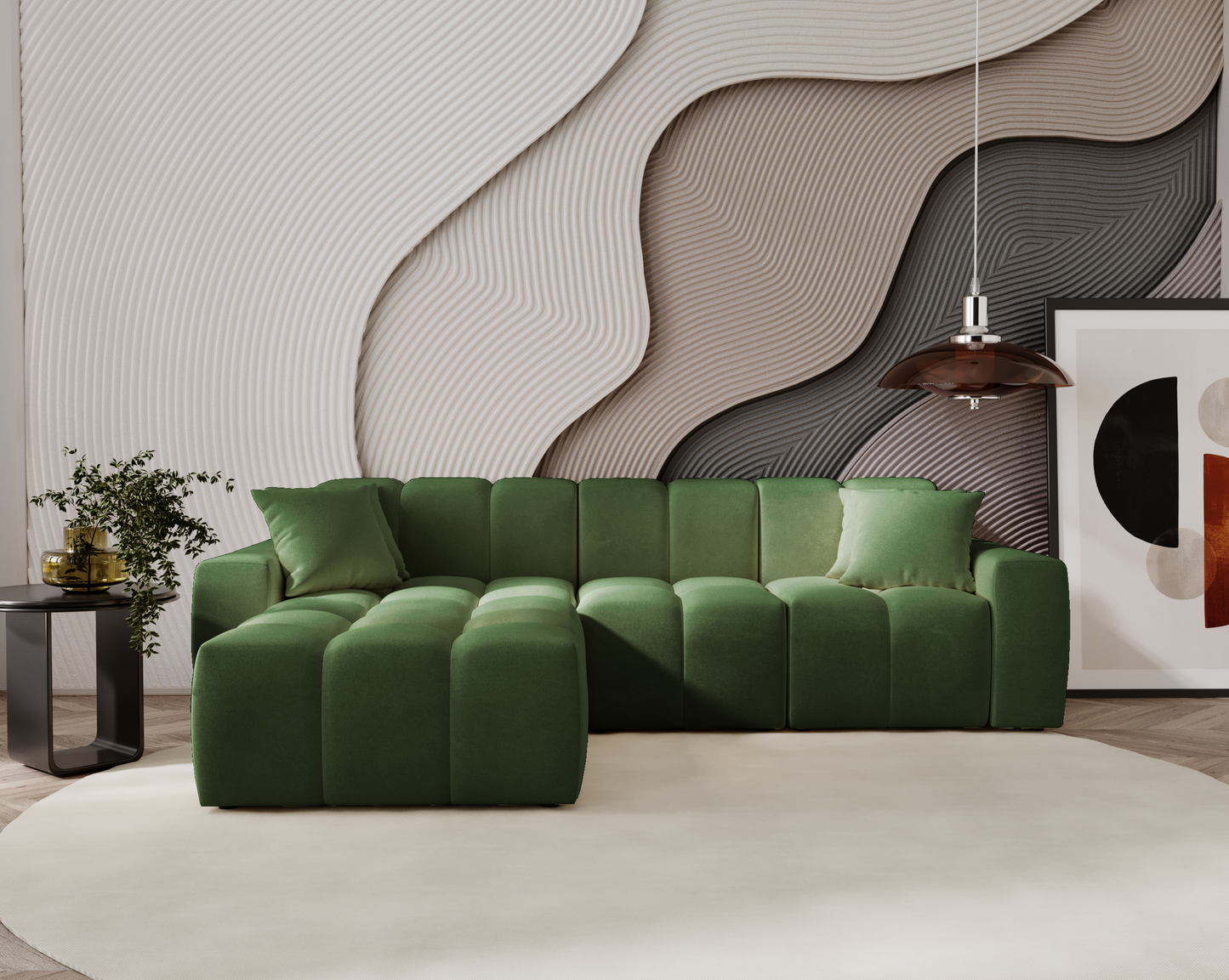 Molnet - Hörnsoffa - Kuddar ingår