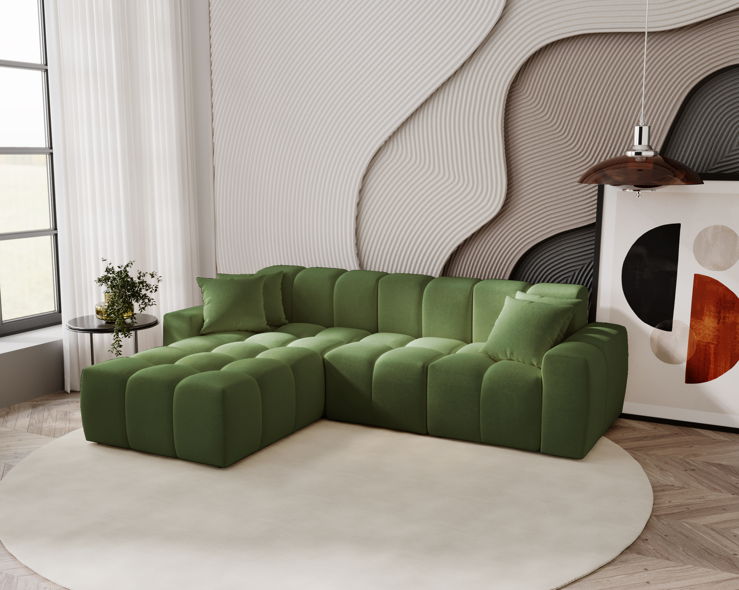 Molnet - Hörnsoffa - Kuddar ingår