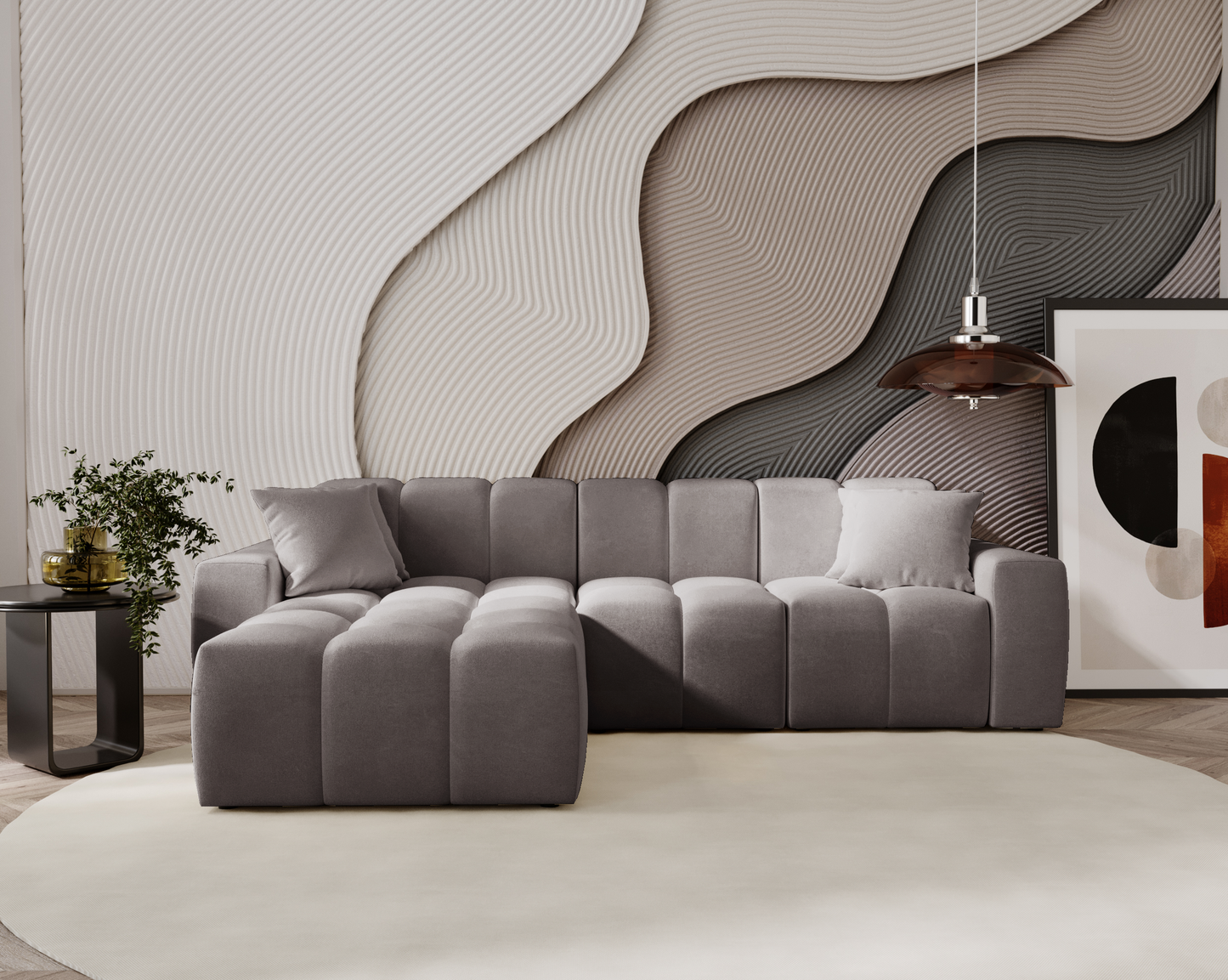 Molnet - Hörnsoffa - Kuddar ingår