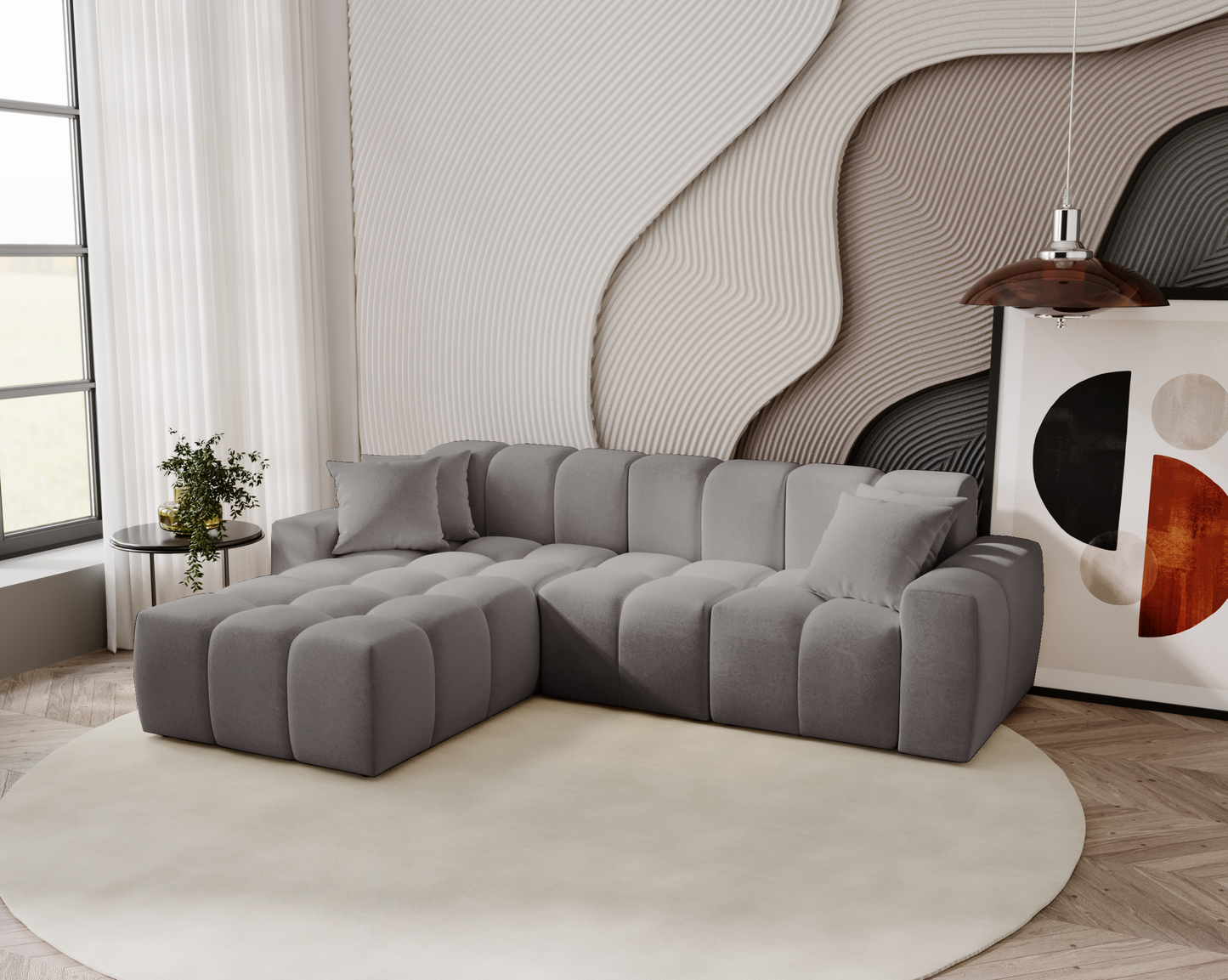 Molnet - Hörnsoffa - Kuddar ingår