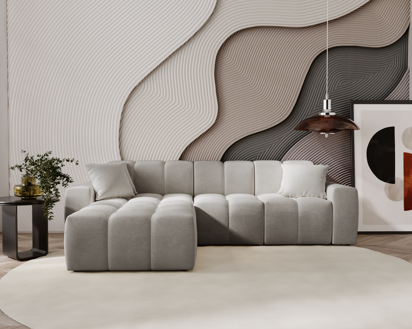 Molnet - Hörnsoffa - Kuddar ingår