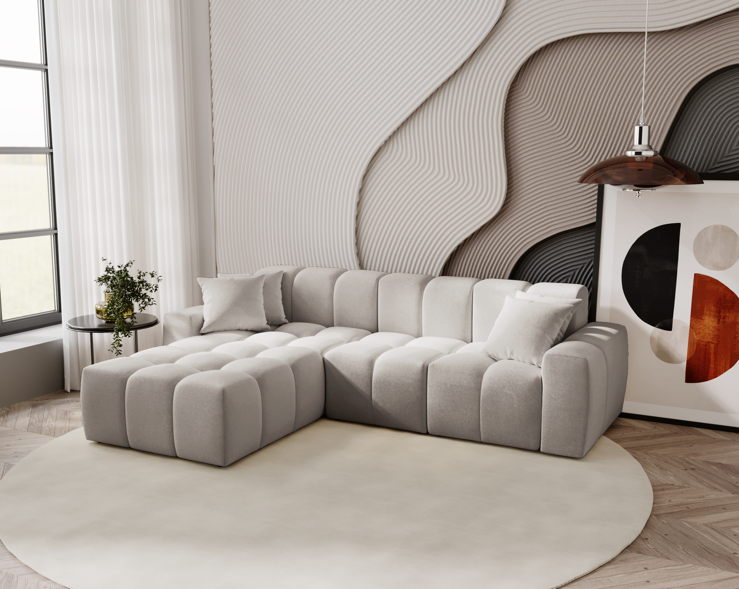 Molnet - Hörnsoffa - Kuddar ingår