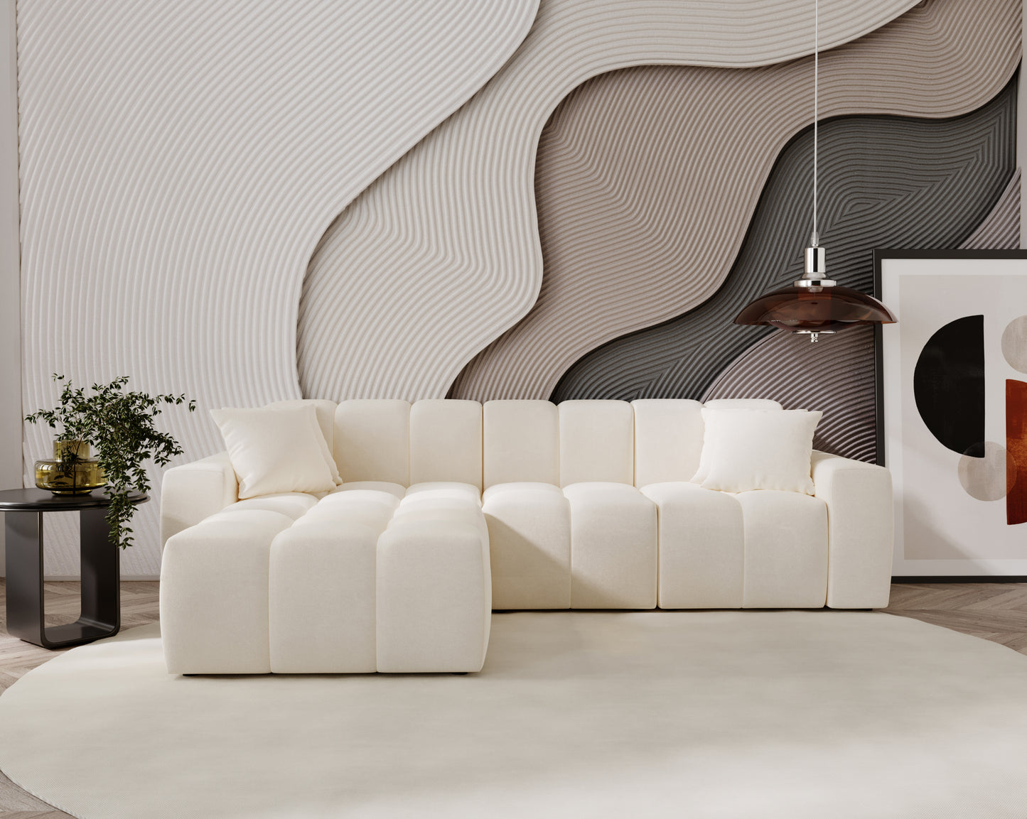 Molnet - Hörnsoffa - Kuddar ingår