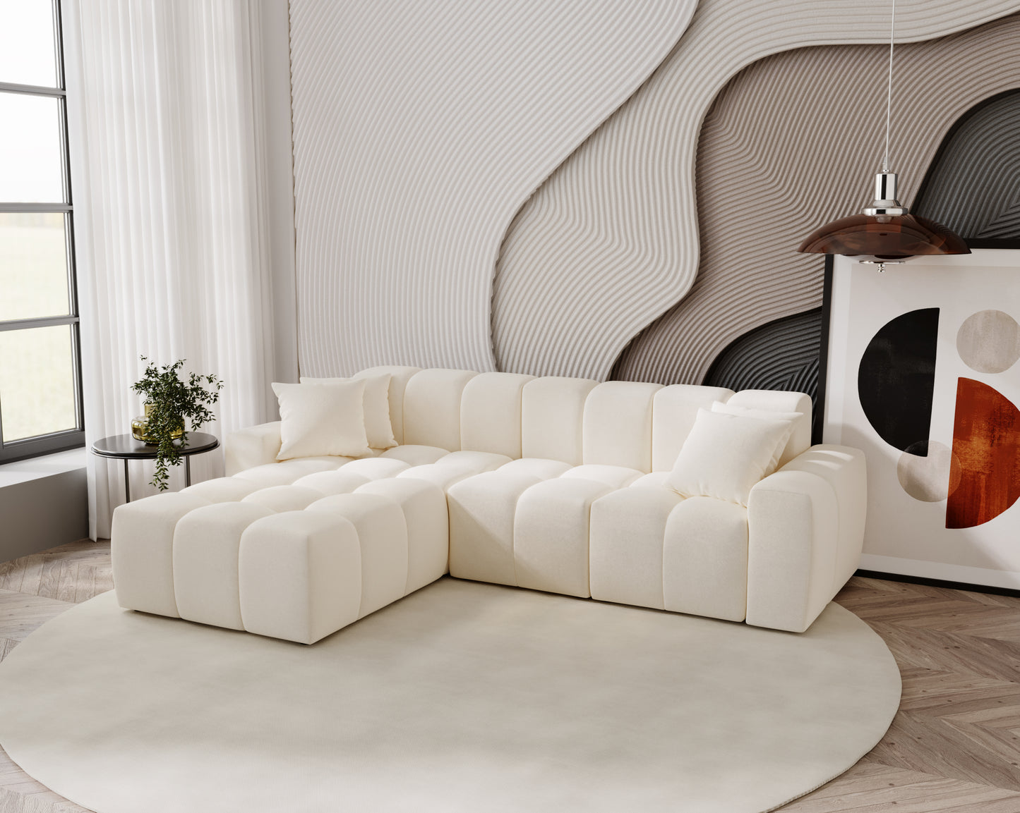 Molnet - Hörnsoffa - Kuddar ingår