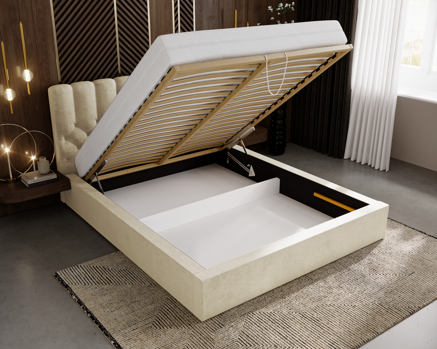 Nattro - Sängram med förvaring