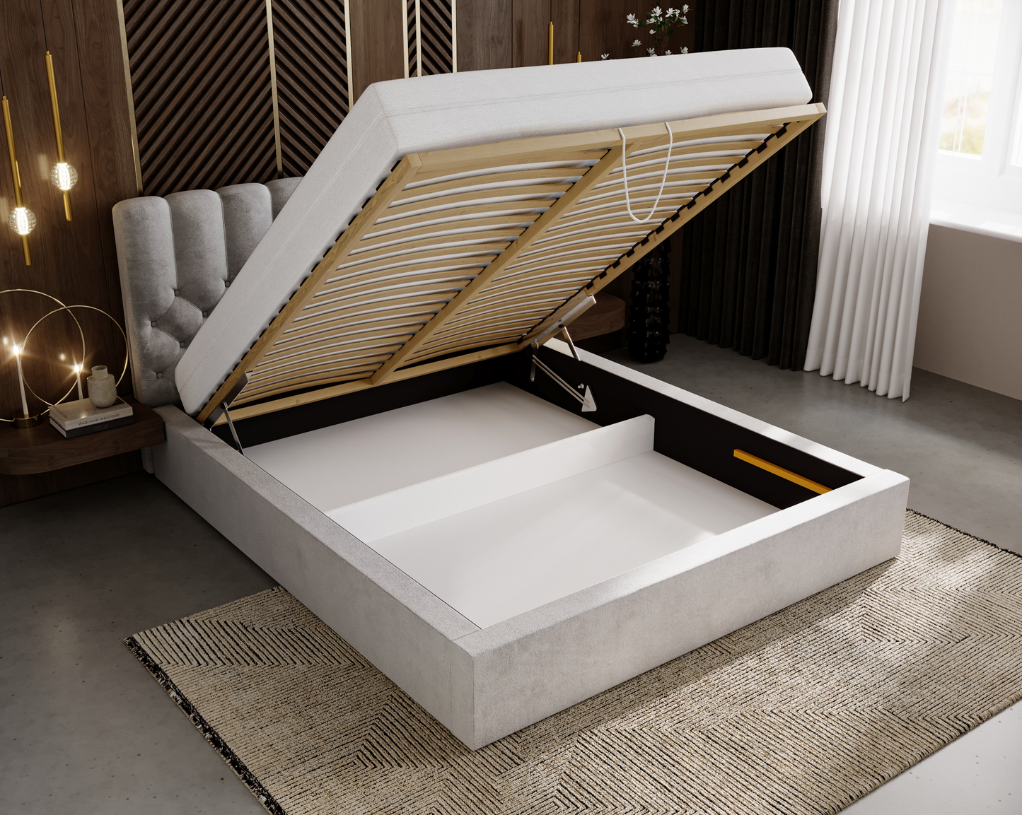 Nattro - Sängram med förvaring