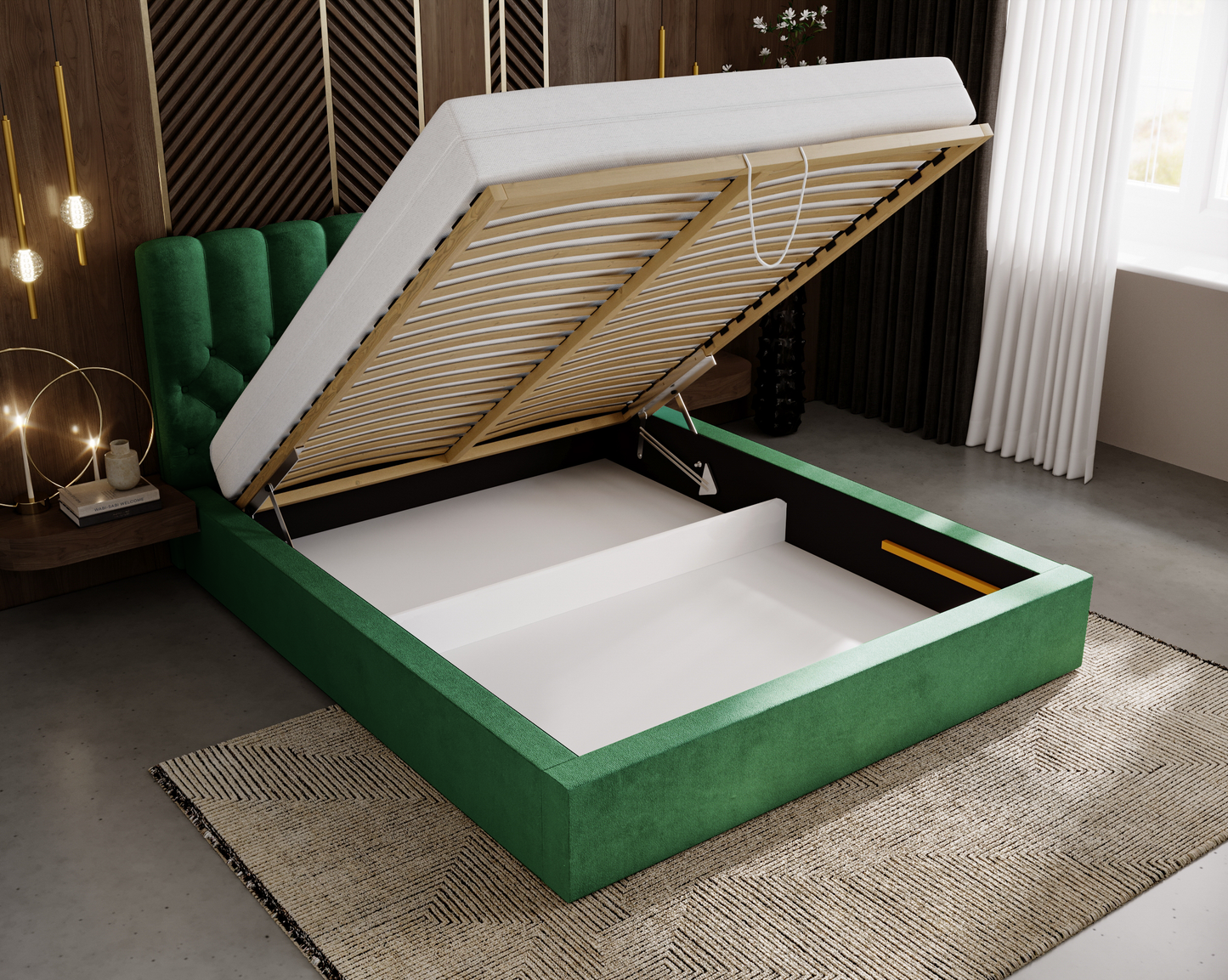 Nattro - Sängram med förvaring