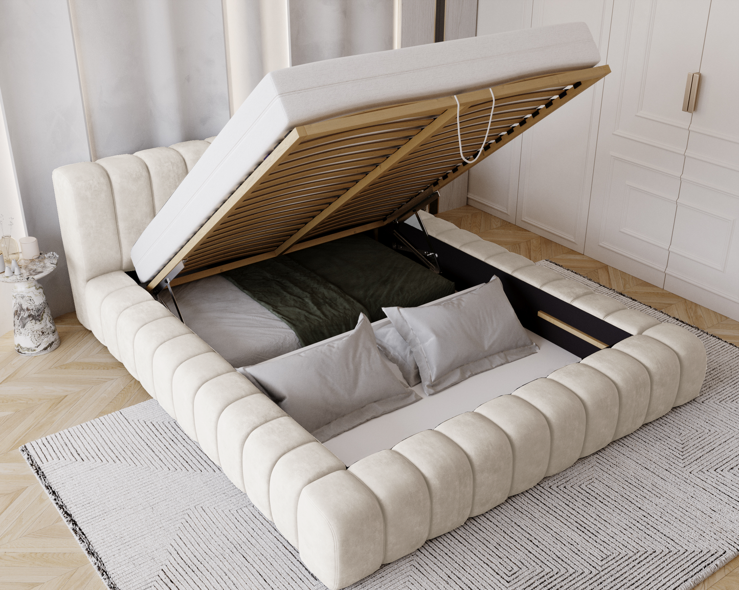 Skogsro - Sängram med förvaring