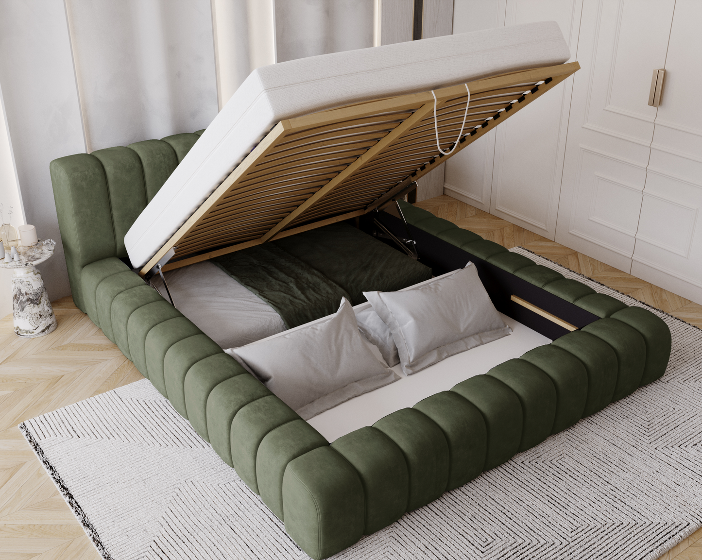 Skogsro - Sängram med förvaring