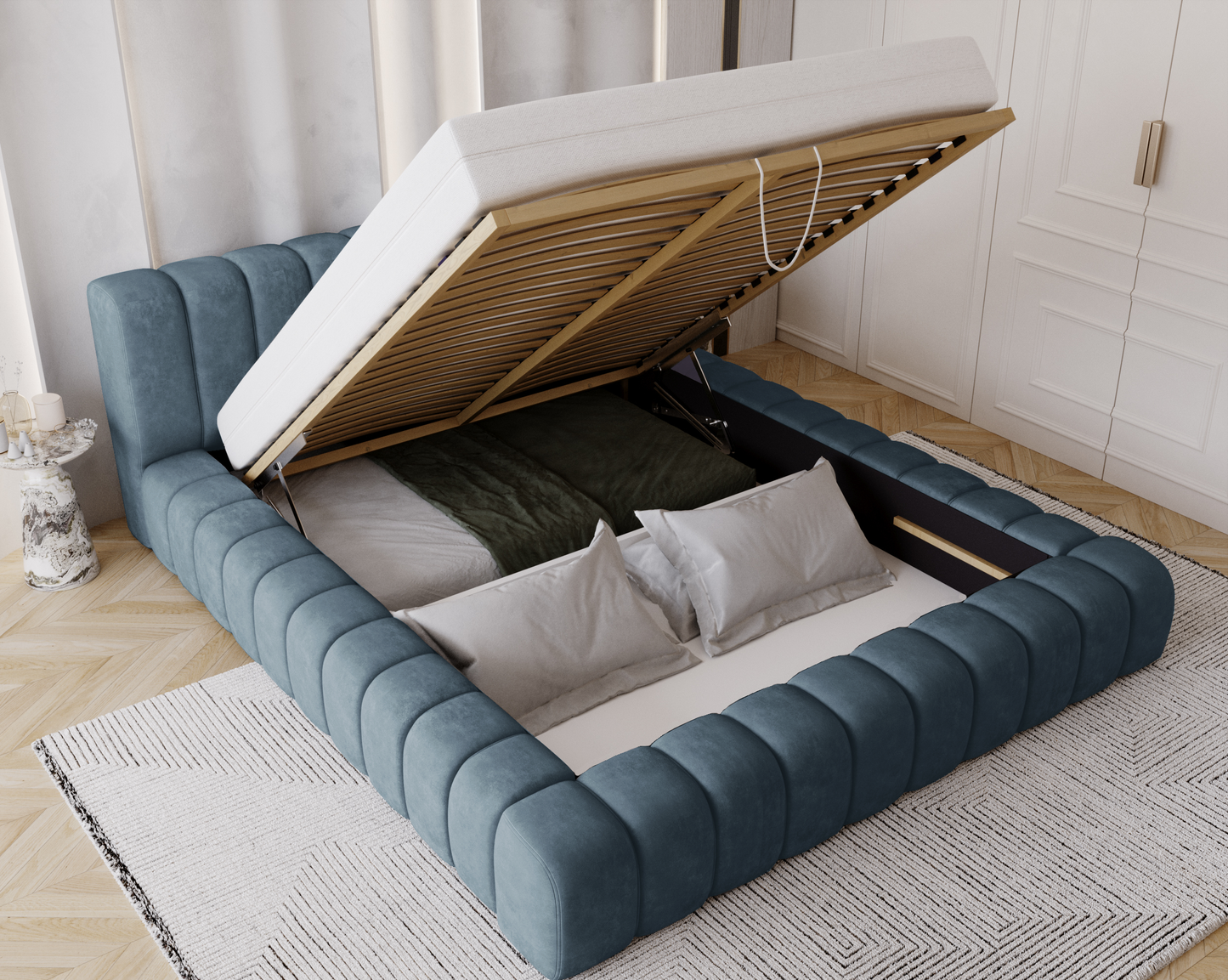 Skogsro - Sängram med förvaring