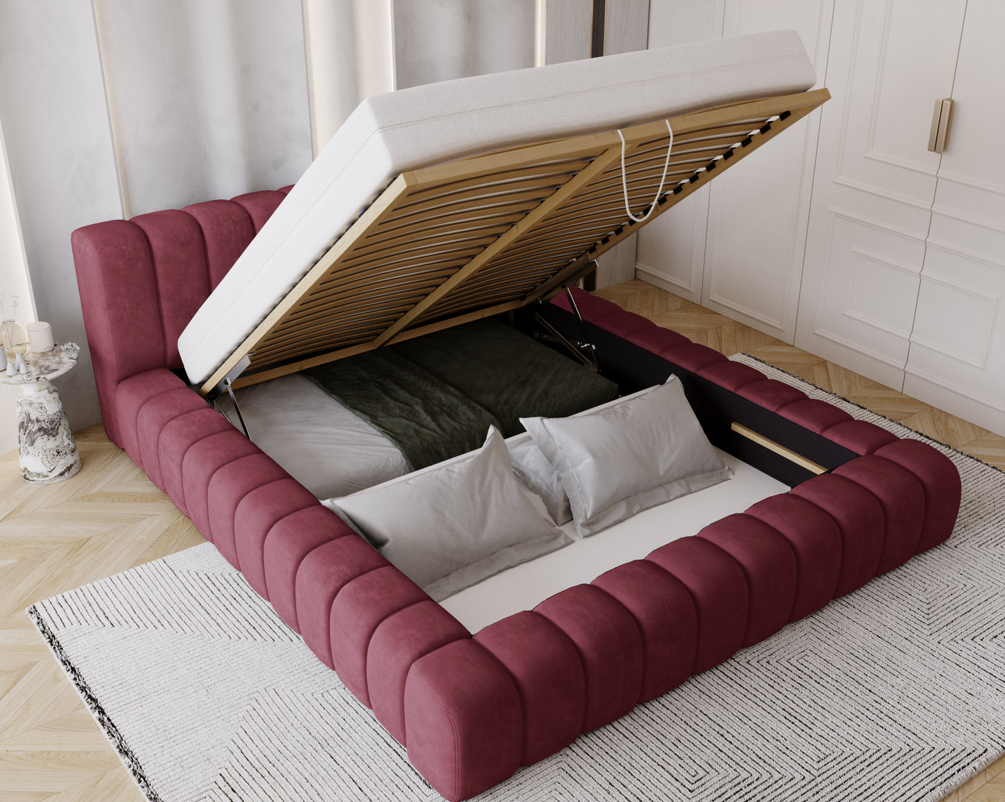 Skogsro - Sängram med förvaring