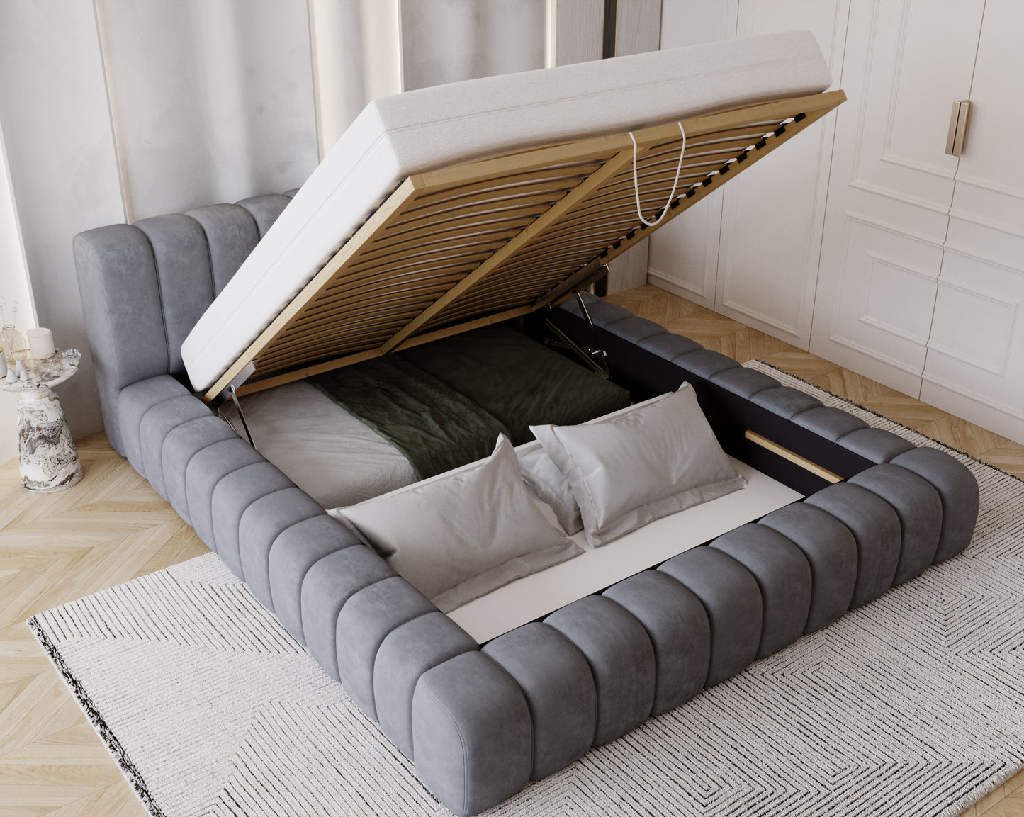 Skogsro - Sängram med förvaring