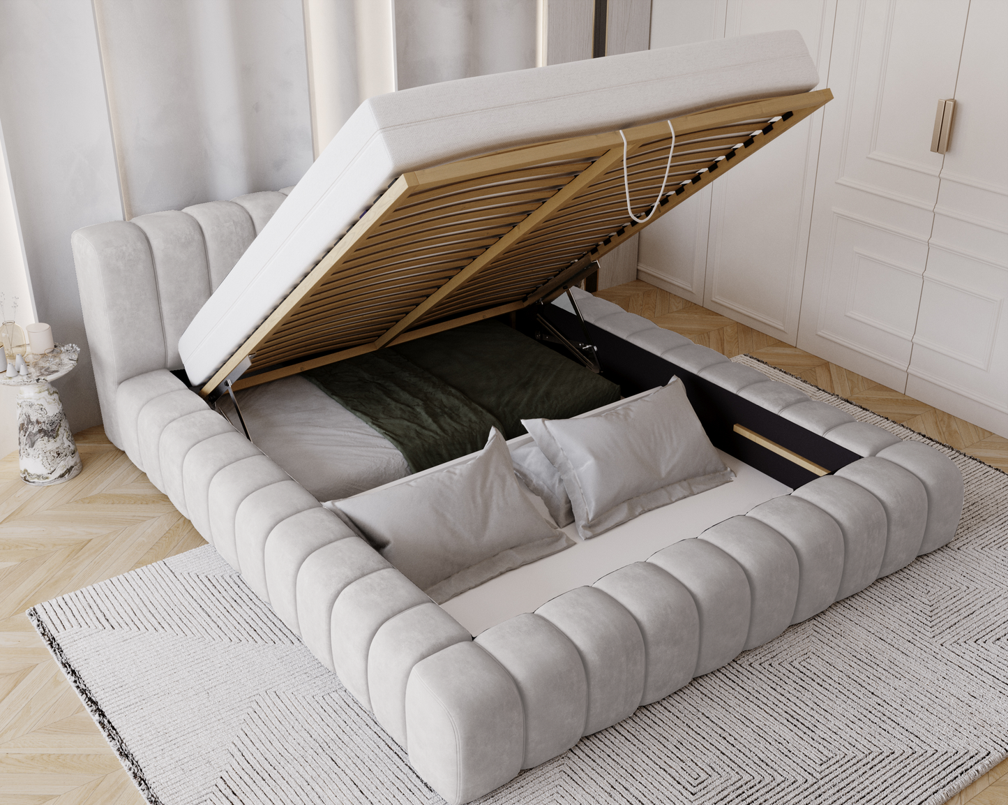 Skogsro - Sängram med förvaring