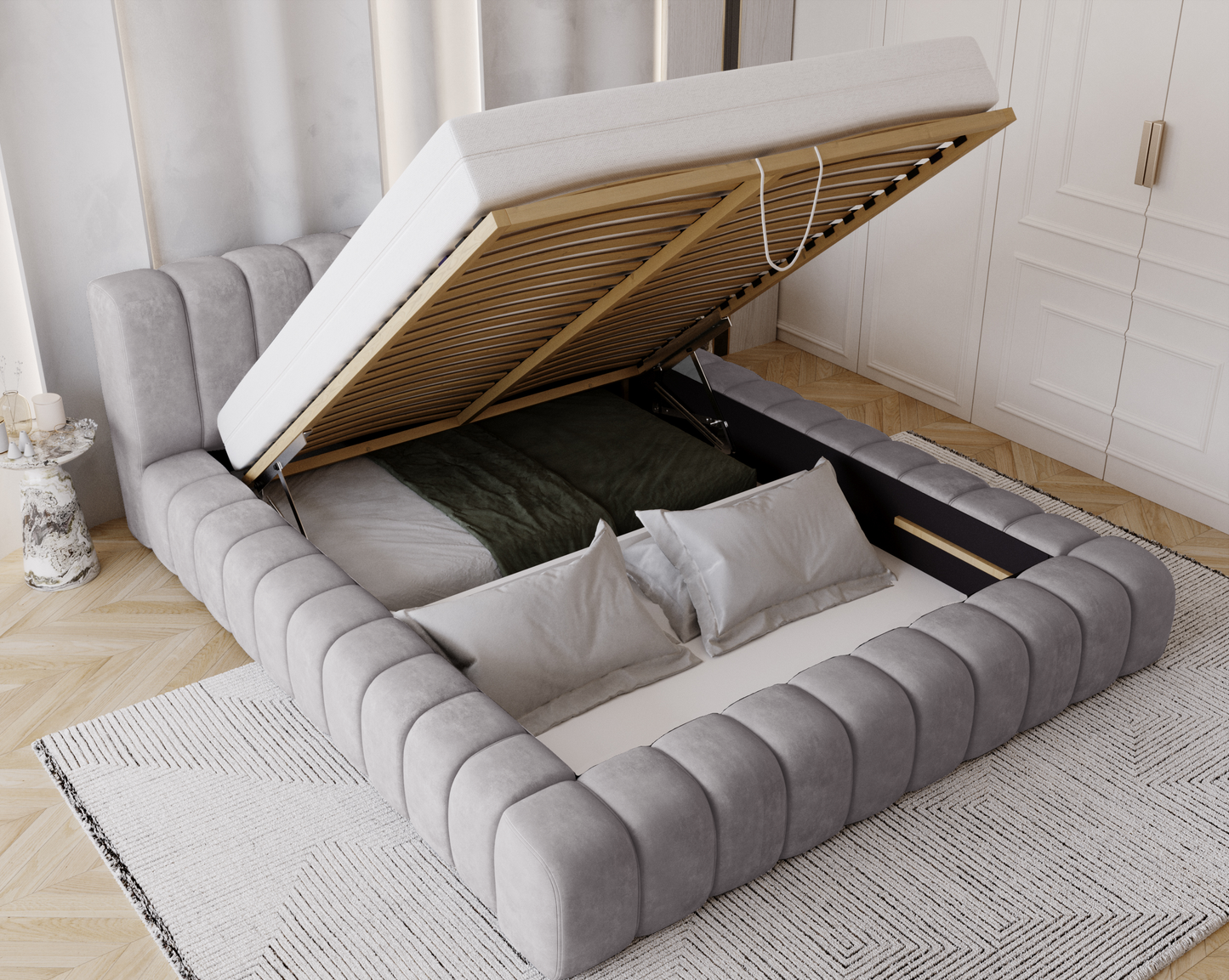 Skogsro - Sängram med förvaring