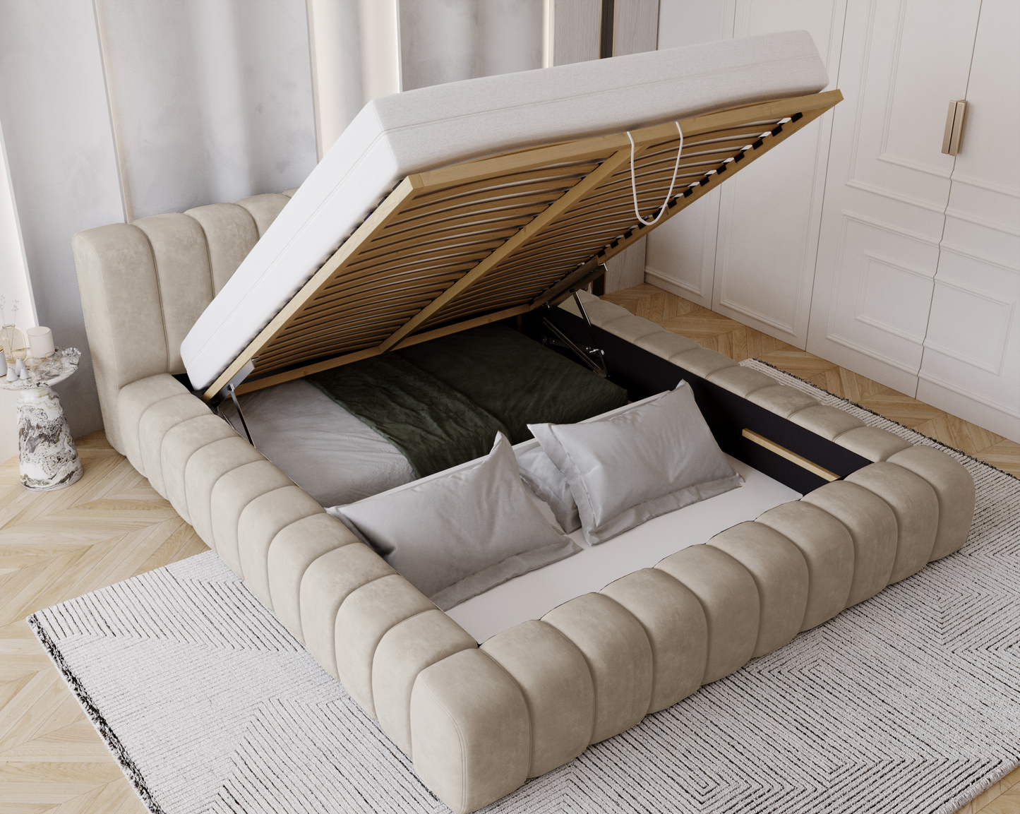 Skogsro - Sängram med förvaring