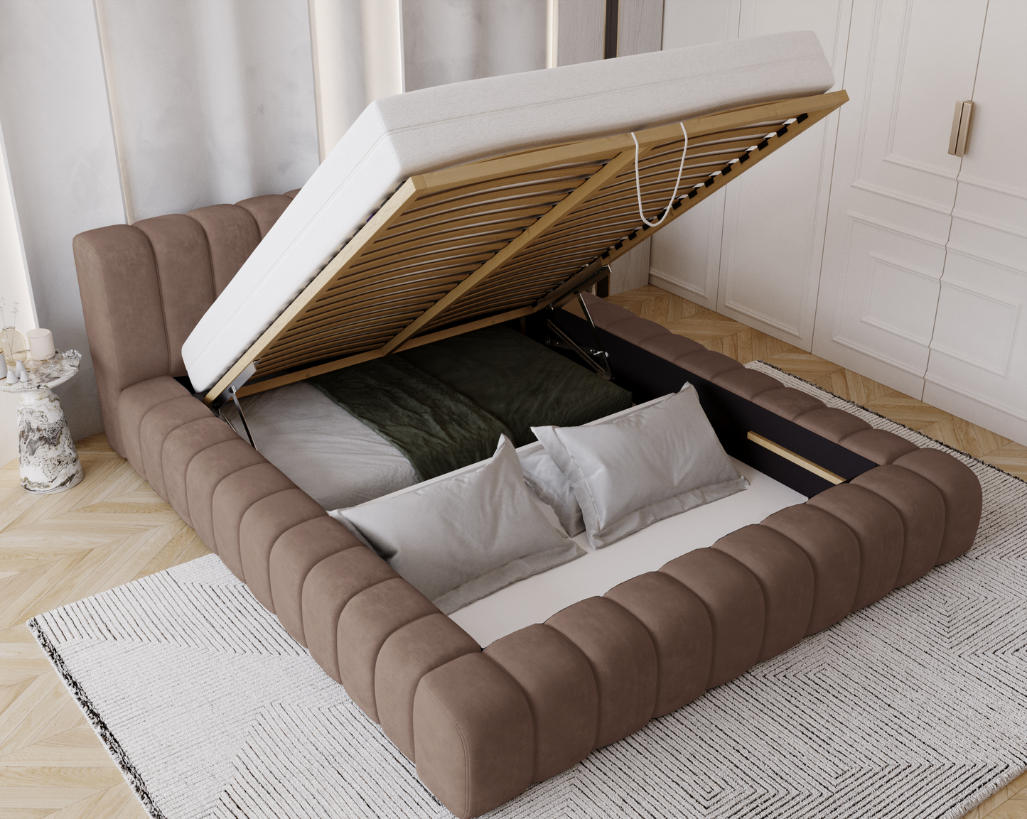 Skogsro - Sängram med förvaring