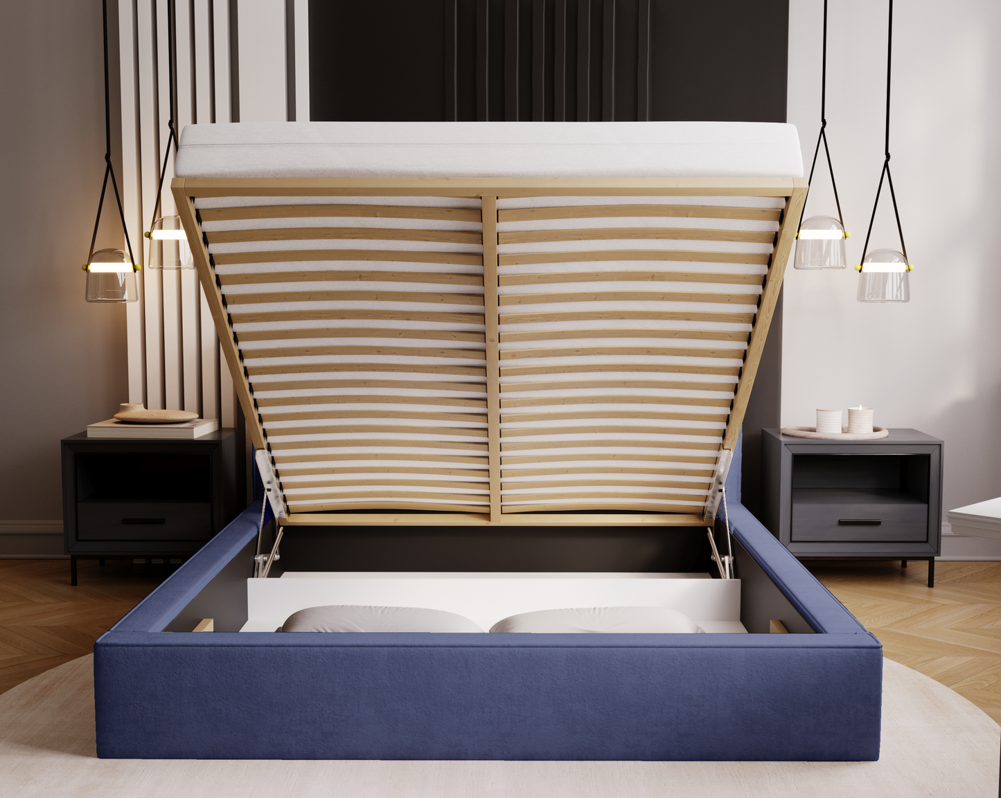 Viloverk - Sängram med förvaring