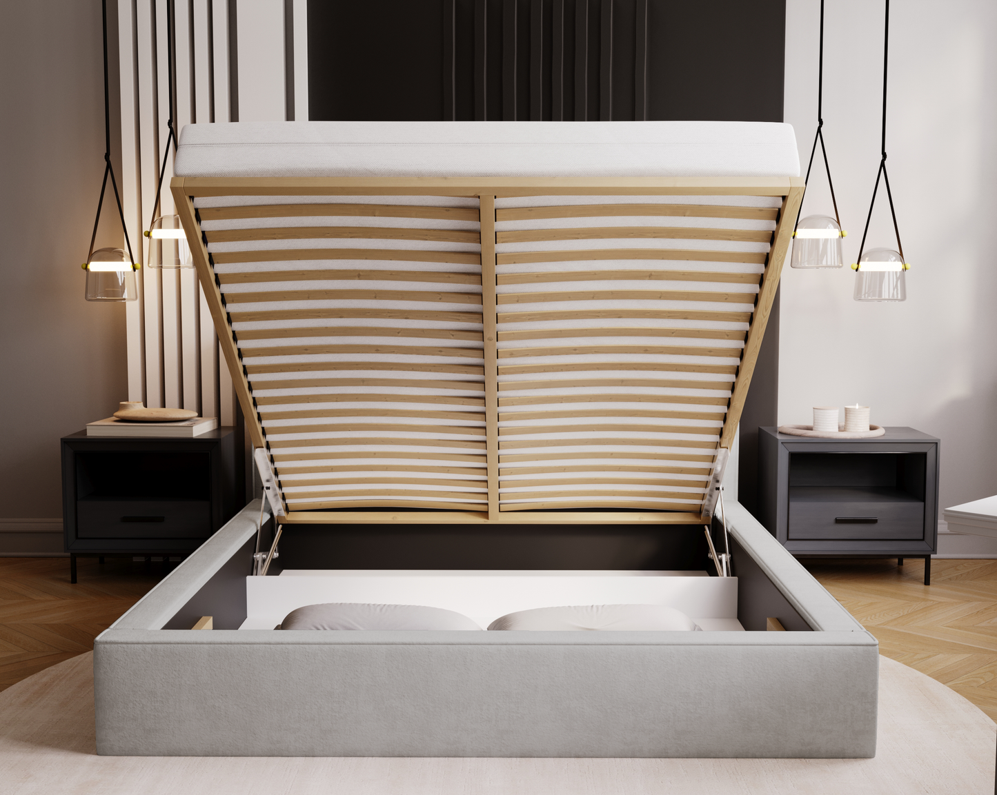 Viloverk - Sängram med förvaring