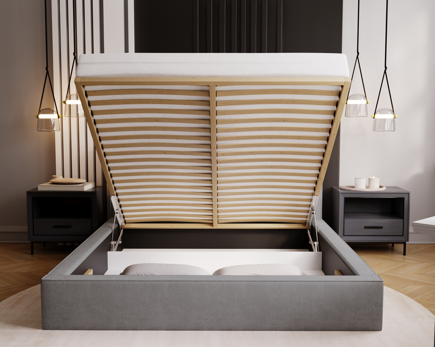 Viloverk - Sängram med förvaring