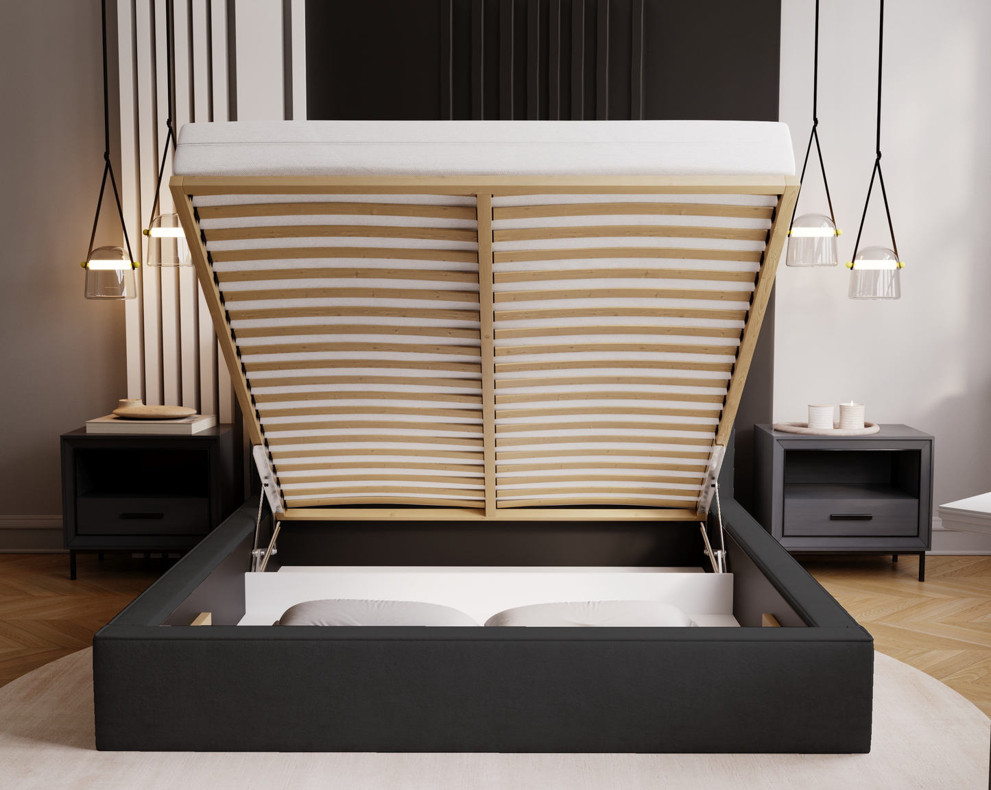 Viloverk - Sängram med förvaring