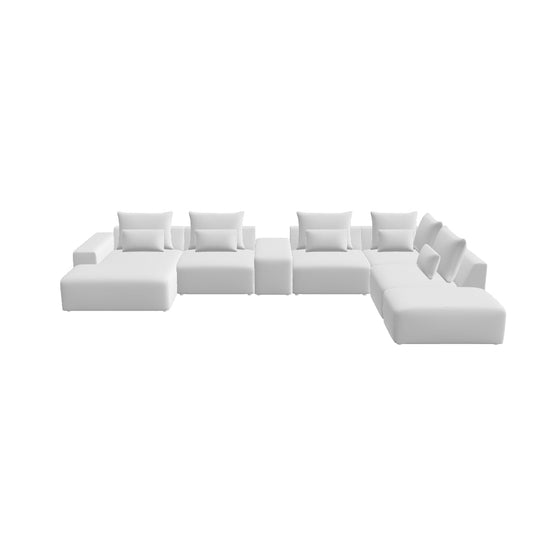 Koppla – 6-sits modulsoffa (SV + RD + PANELL + RD + HÖRNA + RHÖ + PUFF)